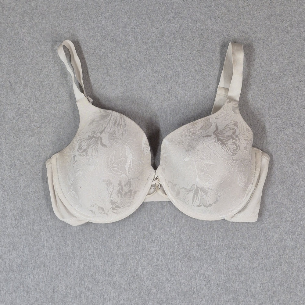 Vanity Fair Women Bra 38D Beige Floral Body Lace Fantasy 75310 Underwired Strap